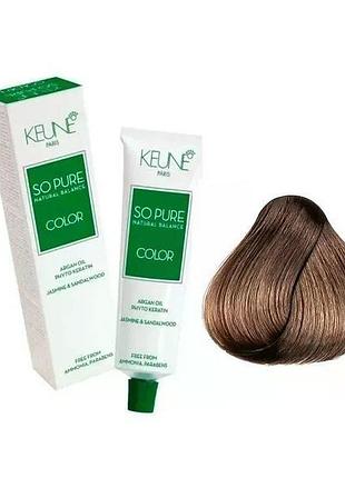 Крем-фарба keune без аміаку so pure color 7.32 medium beige blonde 60 мл