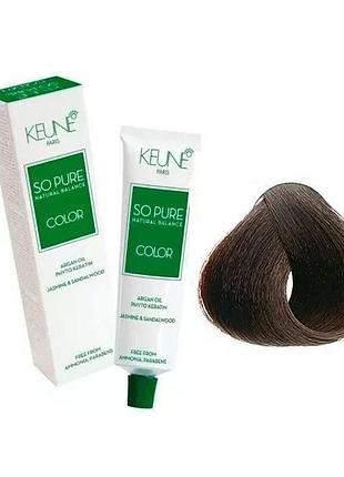 Крем-фарба keune без аміаку so pure color 5.23 light cocoa brown 60 мл
