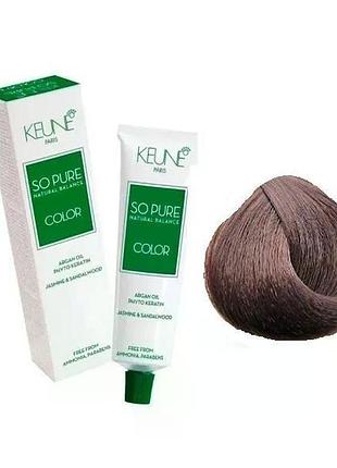 Крем-краска keune без аммиака so pure color 7.73 medium violet golden blonde 60 мл