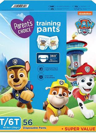Подгузники-трусики parents choice paw patrol для мальчиков 7 (21+ кг) 56 шт