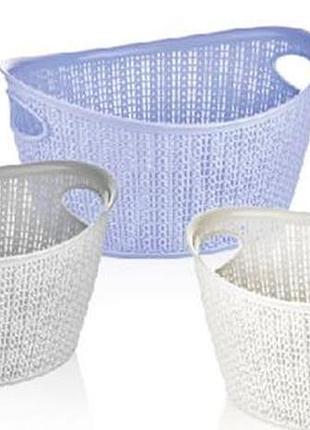Кошик овальний в'язка uсsan plastik м-069 9 л 35х29х18.5 см
