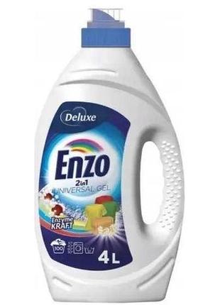Гель для стирки deluxe enzo 2in1 universal 4 л 100 циклов стирки