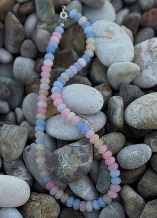 Літнє намисто з кольорового кварцу 🍭 hand made 🇺🇦