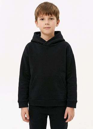 Черное худи для мальчика 110-116