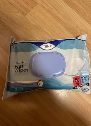 Серветки вологі tena (тена) wet wipe 48 шт