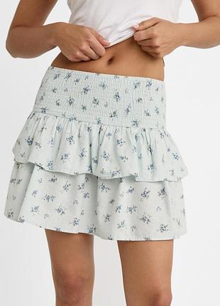 Юбка stradivarius с цветочным принтом