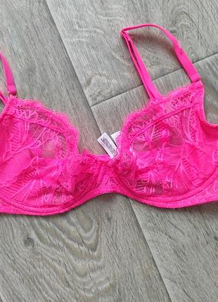 Новенький яскрево малиновый бюстгальтер primark 34 d