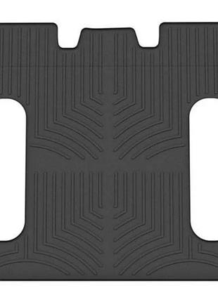 Коврики в салон tesla model x 2021-, 6 мест, 2/3 ряд сплошной, с консолью, weathertech 4416822