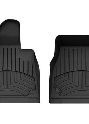 Коврики в салон mercedes-benz eqs 2021-, передние, черные, weathertech 4417091