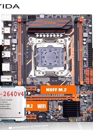 Материнська плата qiyida x99 e5-h9 + процесор 2640v4 (10 ядер / 20 потоків), частота до 3.4 ghz.