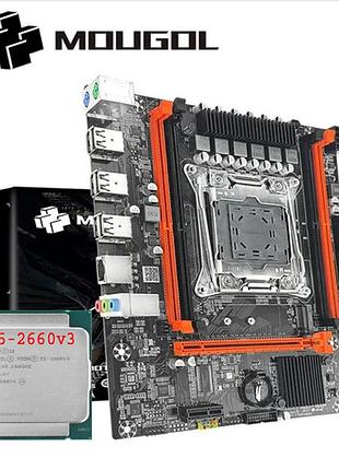 Материнська плата mougol x99e + процесор 2660v3 (10 ядер / 20 потоків), частота до 3.3 ghz.