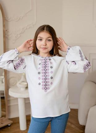 Блуза вышиванка детская для девочки 128