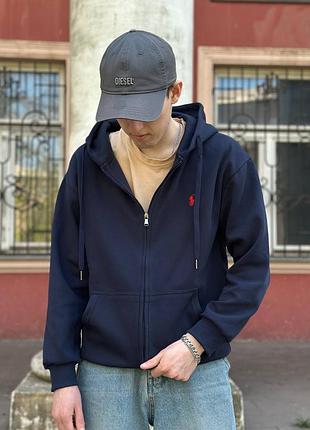 Зіп-худі polo ralph lauren / кофта поло ральф лорен на замку / qr-код / преміум
