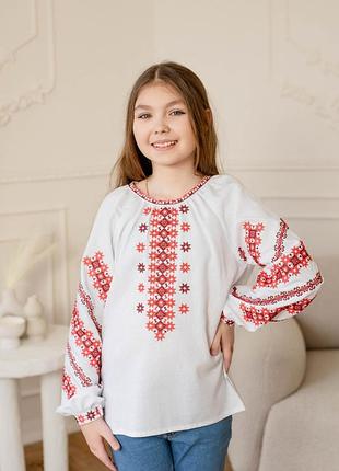 Блуза вышиванка детская для девочки 164