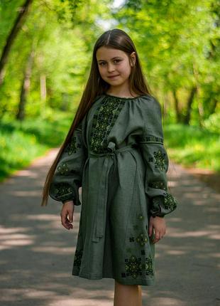 Платье вышиванка для девочки 146 4
