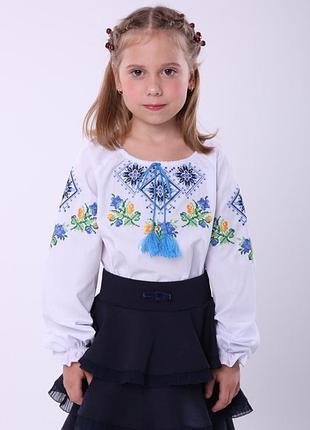 Блуза вышиванка (девочка) "ромби" 110