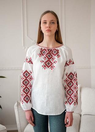 Жіноча вишиванка блуза "мозайка"