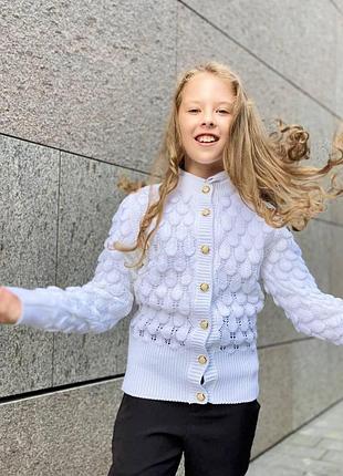 Детская вязаная кофта 3
