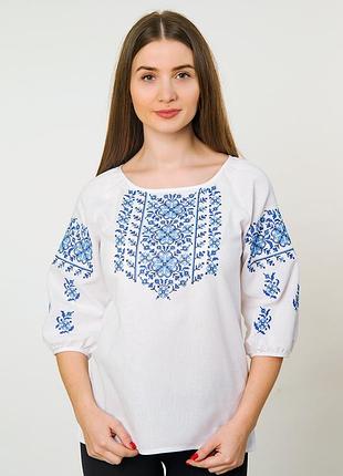 Женская вышиванка блуза,рукав 3/4 56