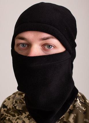 Балаклава камуфляжная флис черная балаклава