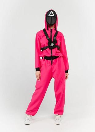 Охранница «игра в кальмара» костюм для аниматоров