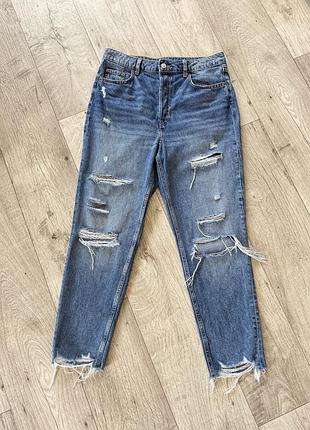 Джинси мом рвані divided h&m розмір 38-40 m-l