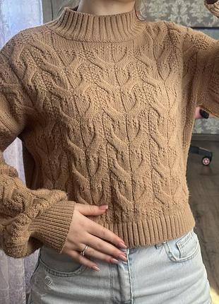 Світло коричневий вʼязаний светр 🧶