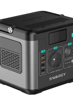 Зарядная станция swarey s160 мощность 300 вт, емкость 222 вт*ч, быстрая зарядка 65w, mppt