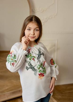Блуза вышиванка детская для девочки 170