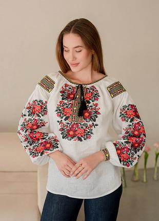 Женская вышиванка блуза 46