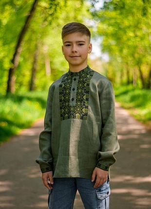 Сорочка вишиванка (мальчик) льон 122
