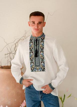 Вышиванка мужская лен
