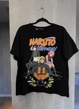 Чорна футболка наруто naruto розмір м 46