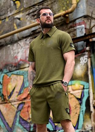 Літній комплект stone island, stone island чоловічий костюм літній