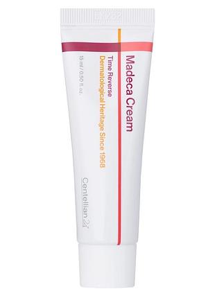 Антивозрастной крем для лица centellian24 madeca cream time reverse 15 мл - восстанавливающий крем с центеллой и anti-age эффектом