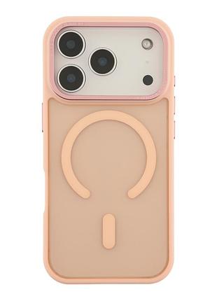 Панель-накладка tpu goldencis matte with magsafe for iphone 17 pro max pink