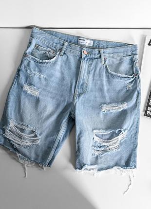 Джинсовые шорты bershka men`s shorts