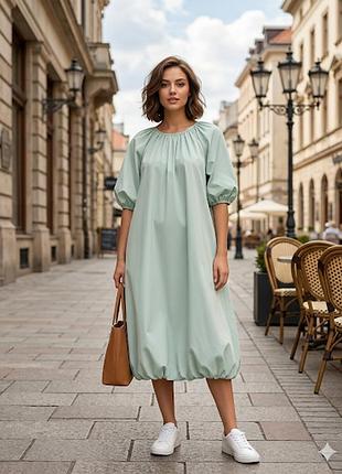 Новое нежное платье-облачко primark с объемными рукавами буф