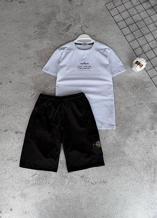 Стильный мужской летний костюм stone island