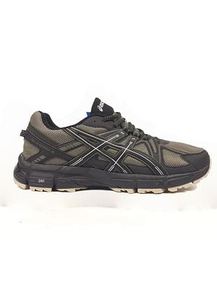 Кроссовки мужские asics gel kahana 8 большие размеры черные из хаки демисезонные весна-лето-осень кожа текстиль размер 47-50 новые 11684