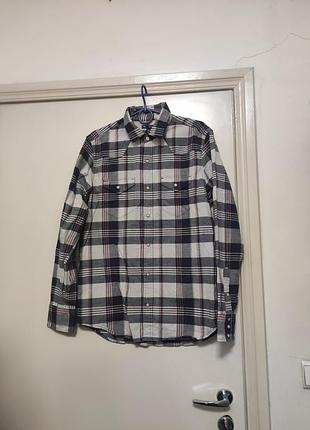 Мужская рубашка в клетку gap m