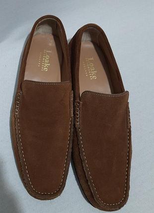 Замшевые лоферы loake nicholson 7.5 стелька 27 см