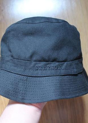 Унісекс чорна бавовняна панама капелюх stetson