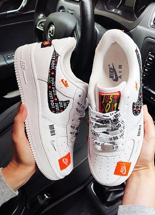 Мужские кроссовки nike air force just do it белые