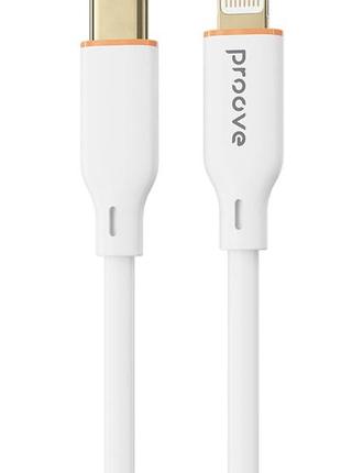 Кабель proove jelly silicone type-c to lightning 27w (1m) (white) 49200
