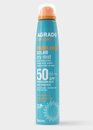 Сухой солнцезащитный спрей spf50 agrado sun care solar dry mist