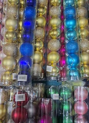 Игрушки новогодние на елку шарики свет розовые 062438