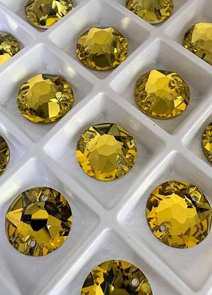 Стразы пришивные круглые xirius citrine 12мм*1шт