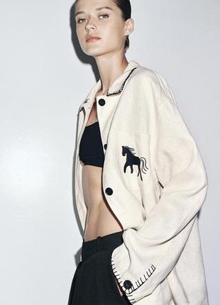 Лляна сорочка zara розмір m та l
