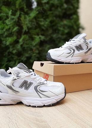 New balance 530 белые с серым